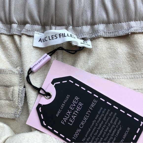 Avec Les Filles Faux Leather Paper Bag Shorts Size 2X NWT - Picture 12 of 13